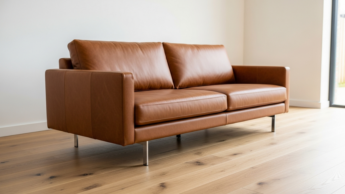 Sustainable WOOOD Rodeo Sofa in Cognac Eco-Leather Review